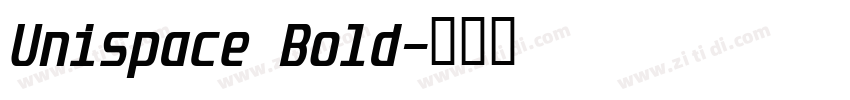 Unispace Bold字体转换